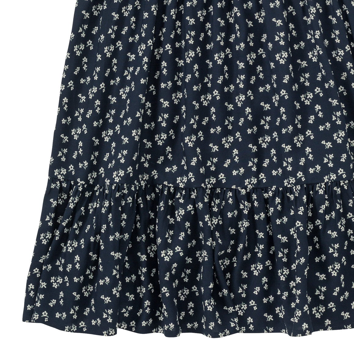 Beatwear Mädchen Kleid mit Blumen allover dunkelblau