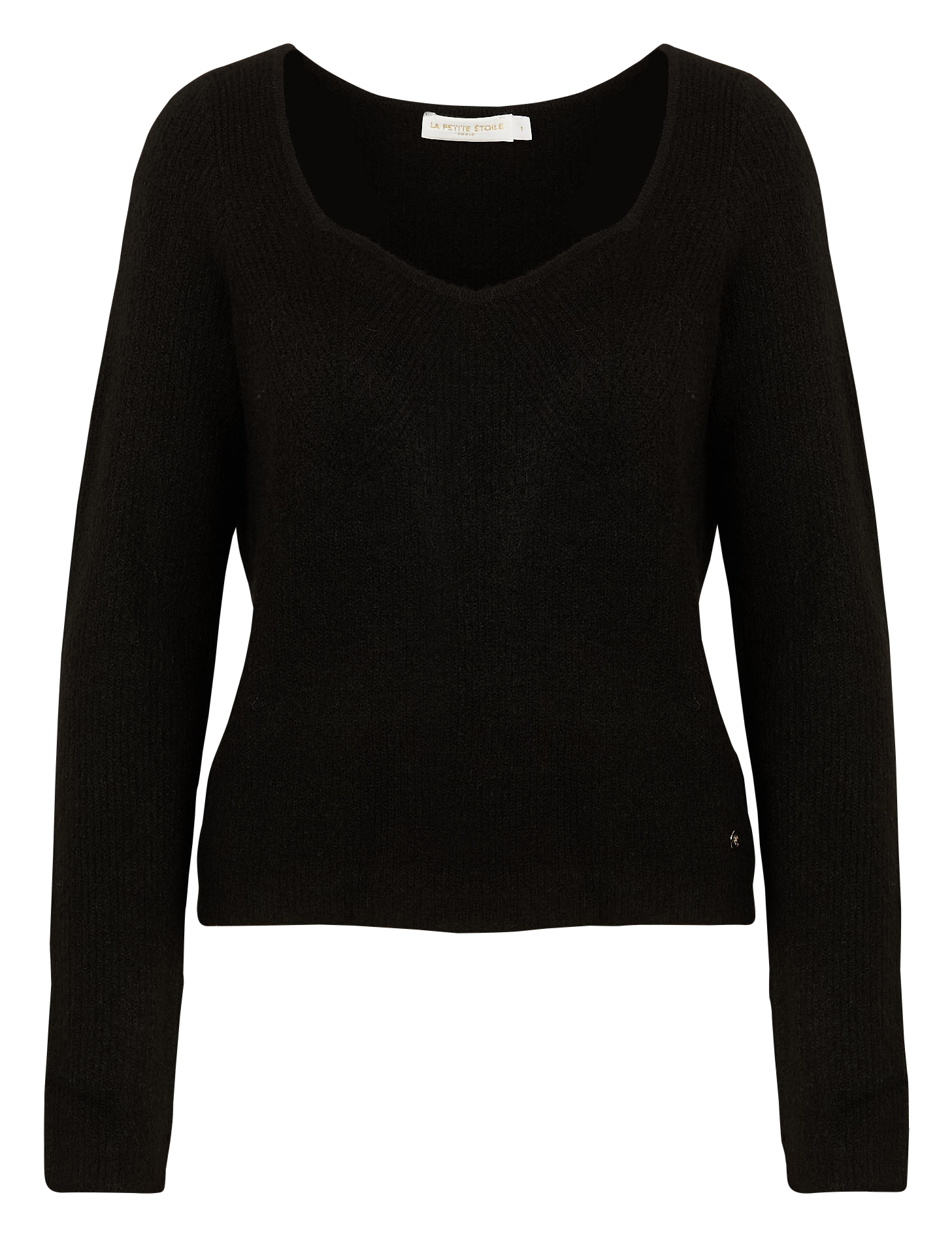 MILA - Pull droit col rond | Noir