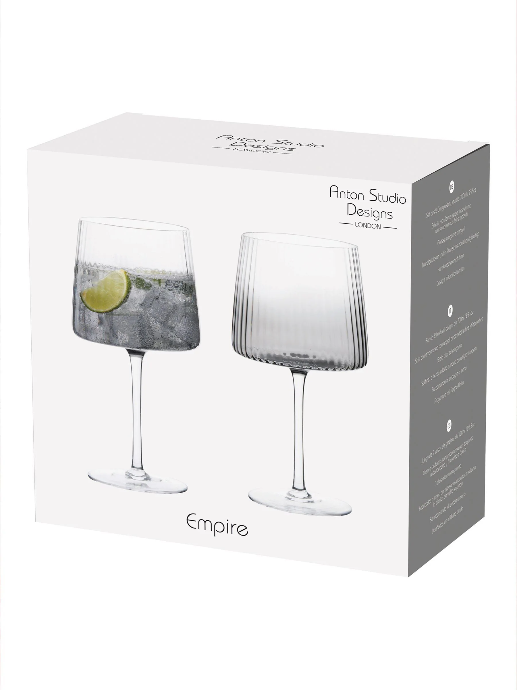 Anton Studio Designs Set van 2 Empire Gin-glazen