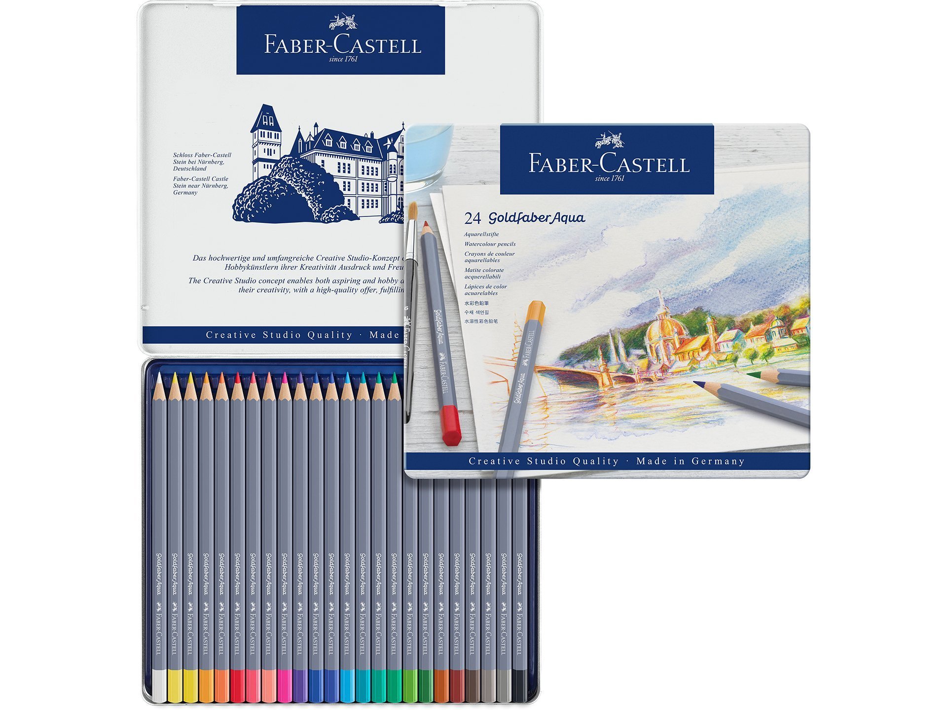 Faber-Castell Aquarellstifte Goldfaber, 24er-Set