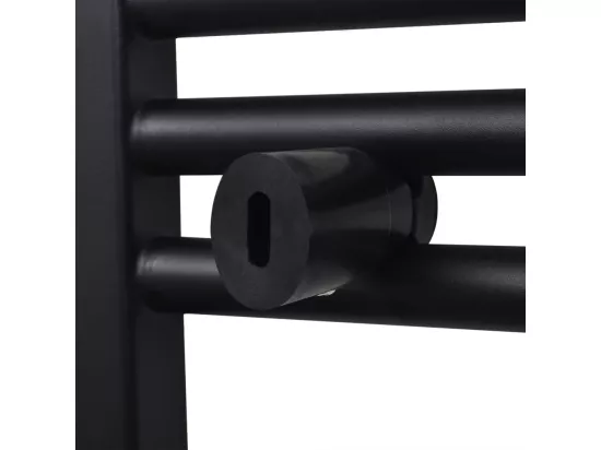 Sèche-serviettes eau chaude à rails incurvés noir 500 x 1160 mm