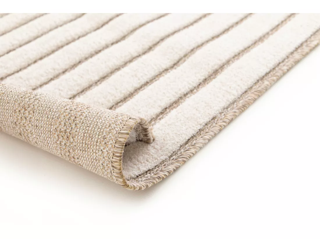 Tapis intérieur - scandinave avec relief - blanc - 120 x 170 cm - DIENA