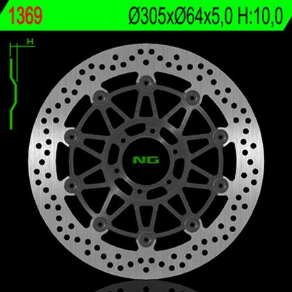 Disque de frein Rond NG flottant