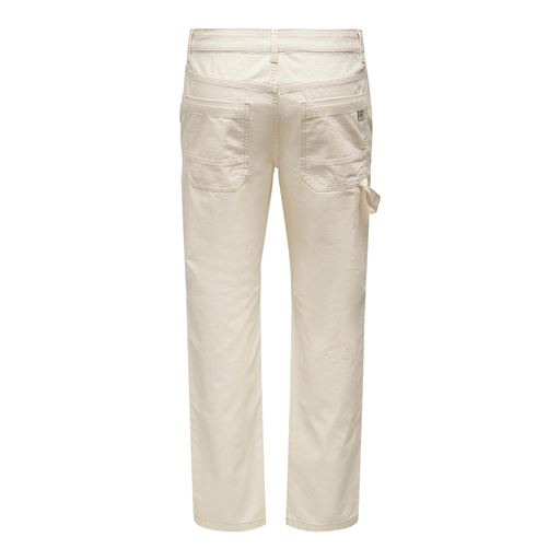 ONLY & Sons Edge Loose Workwear Bukser, Ecru, W32/L32