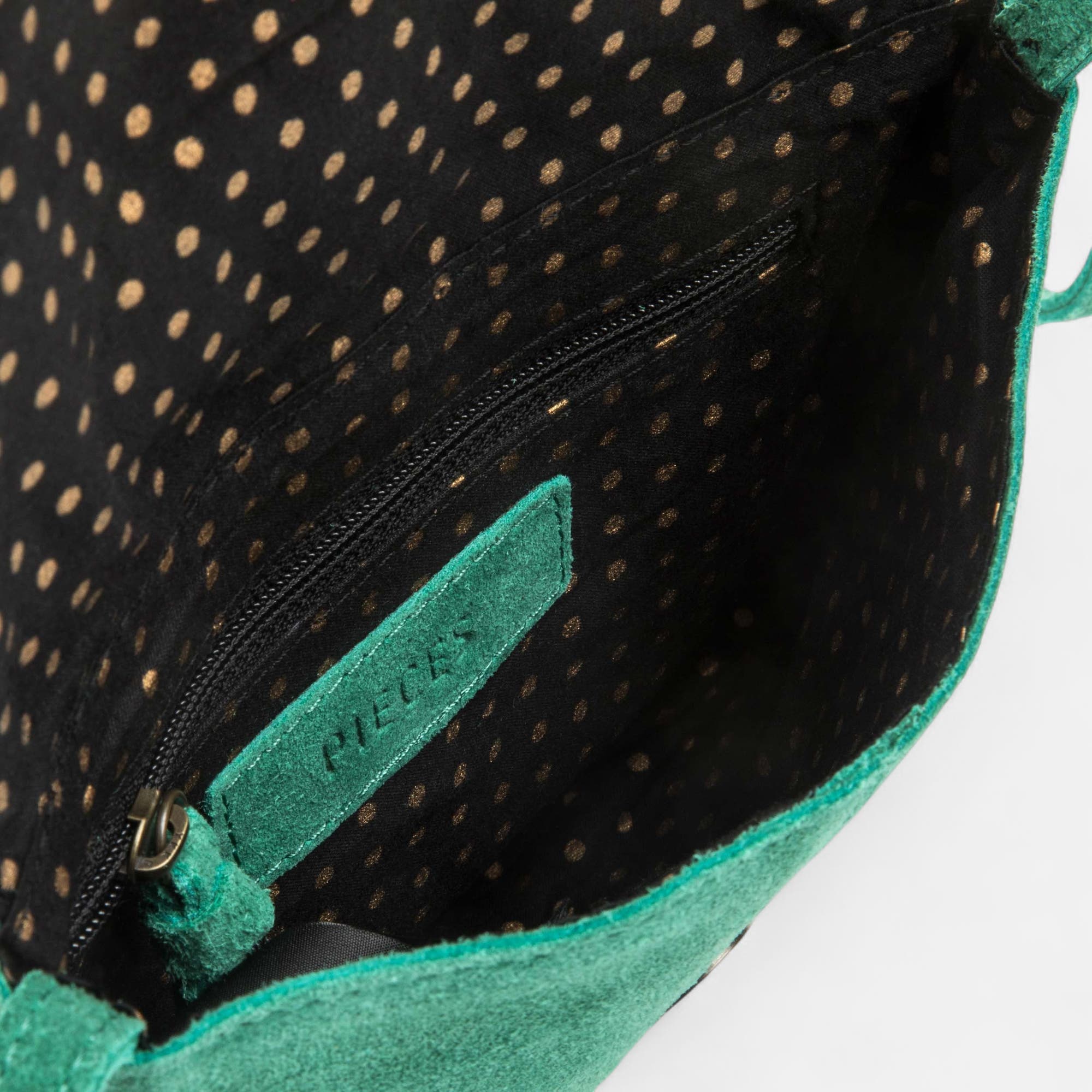 Sac bandoulière en cuir vert