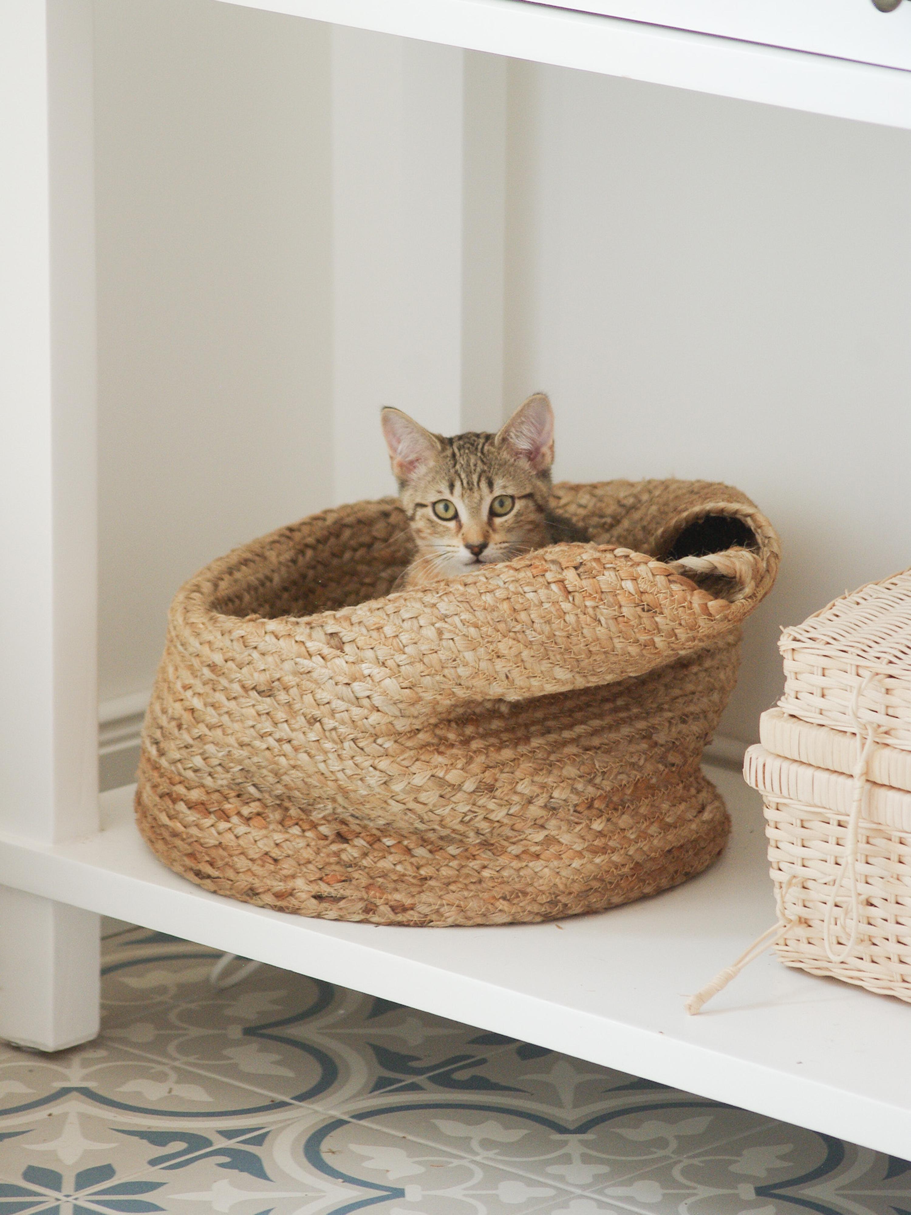 Set van 2 manden KAELLA Jute Zandbeige