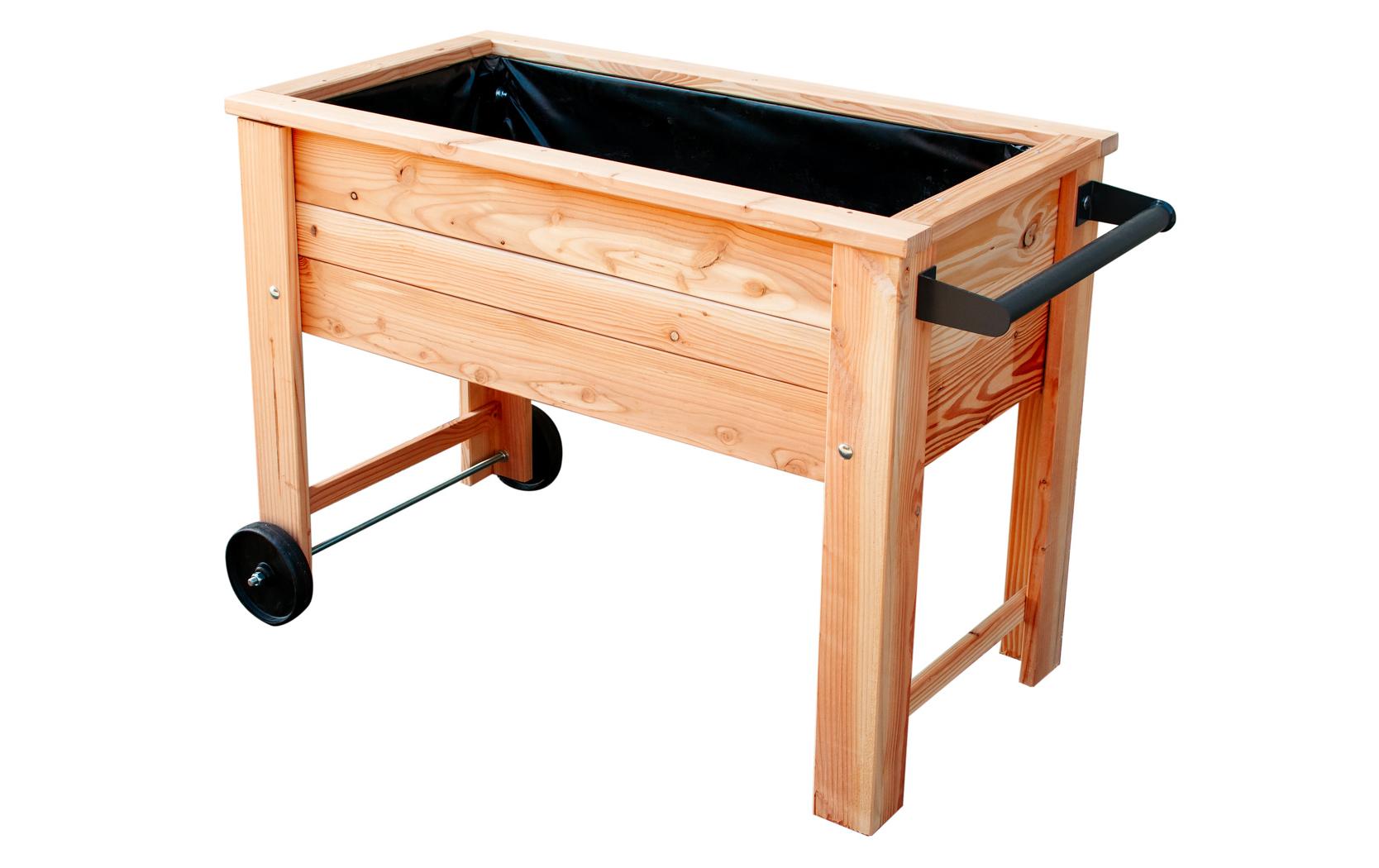 Hochbeet Douglasienholz, 110 x 58 x 80 cm<br>Fahrbares Hochbeet aus Douglasienholz unbehandelt