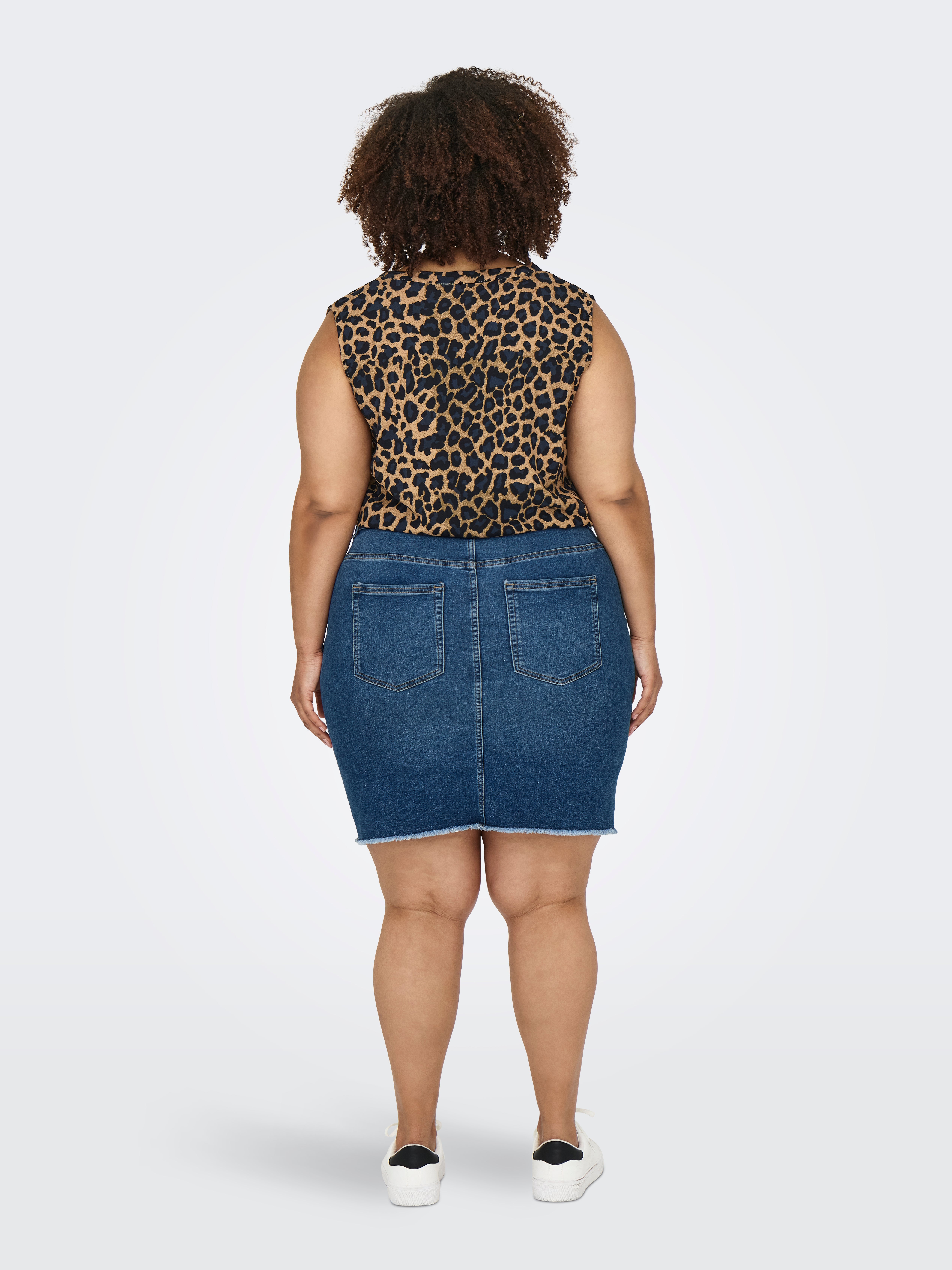 CARHUSH Jeansrock Medium Blue Denim