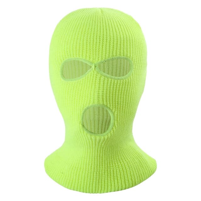 Vinter fuld ansigtsmaske Tre-huls Balaclava strikket hue hals damask