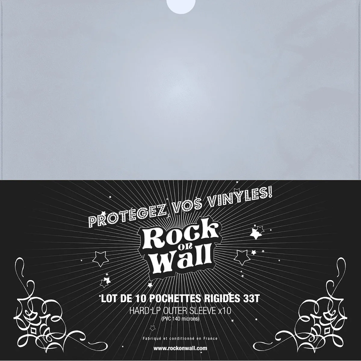 Rock on Wall Pochette rigide 33T (lot de 10) Pochettes vinyles