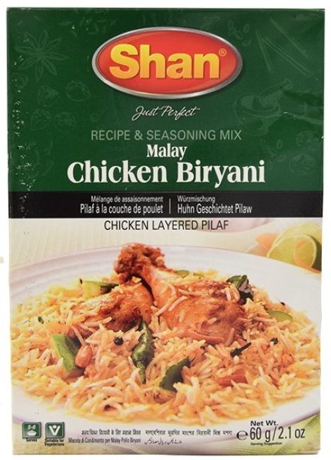 Shan Maleisische Kip Biryani Recept & Kruidenmix 60g