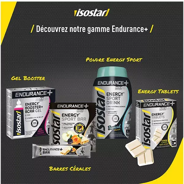 Isostar Endurance+ Energy Sport Gel BCAA Frutas Vermelhas 5 unidades