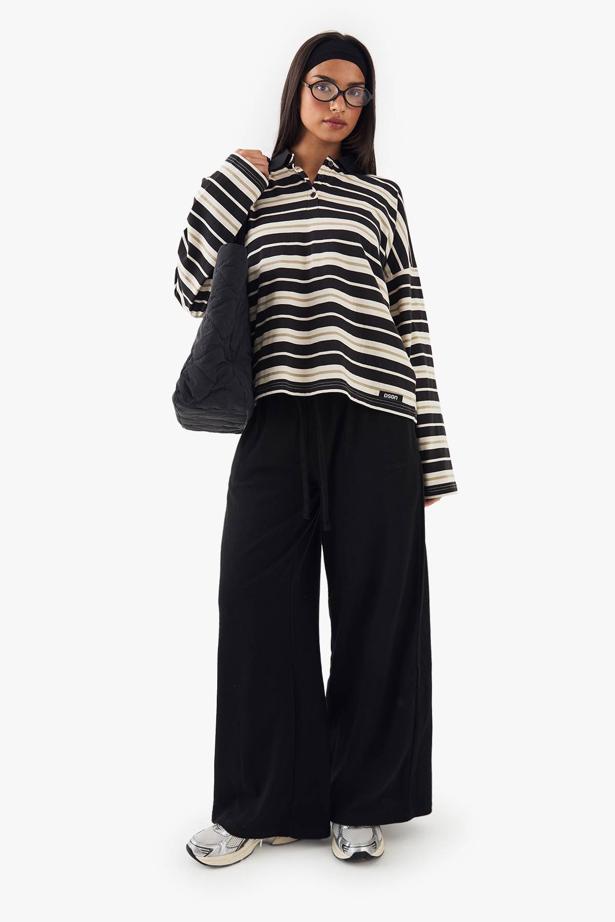 Haut Oversize à Col et Rayures DSGN Studio