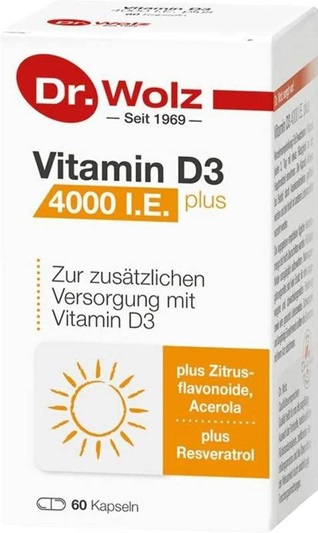 DR. WOLZ Vitamin D3 Kaps 4000 IE plus Blist 60 Stk