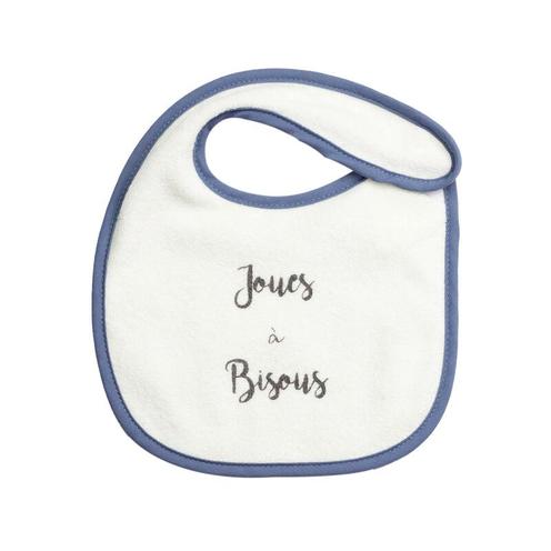 Lot 6 bavoirs naissance mots tendres Beige - TROIS KILOS SEPT