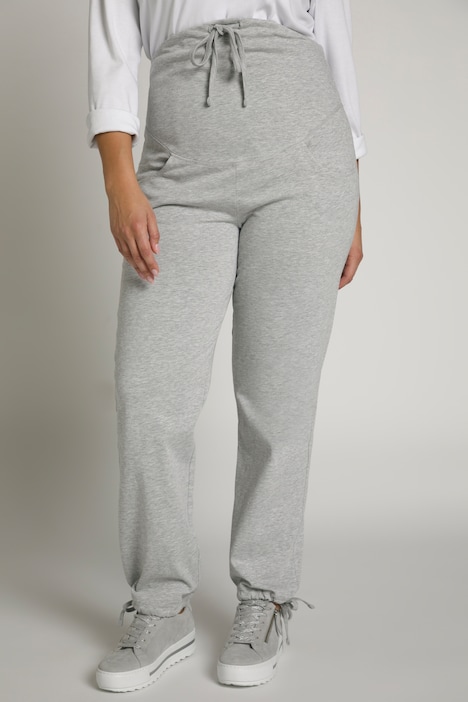 Bellieva-Sweatpants, extrabreiter Bund, Biobaumwolle