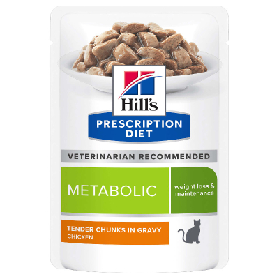 Hill's VET Katze Prescription Diet Metabolic Huhn im Beutel 12x85g