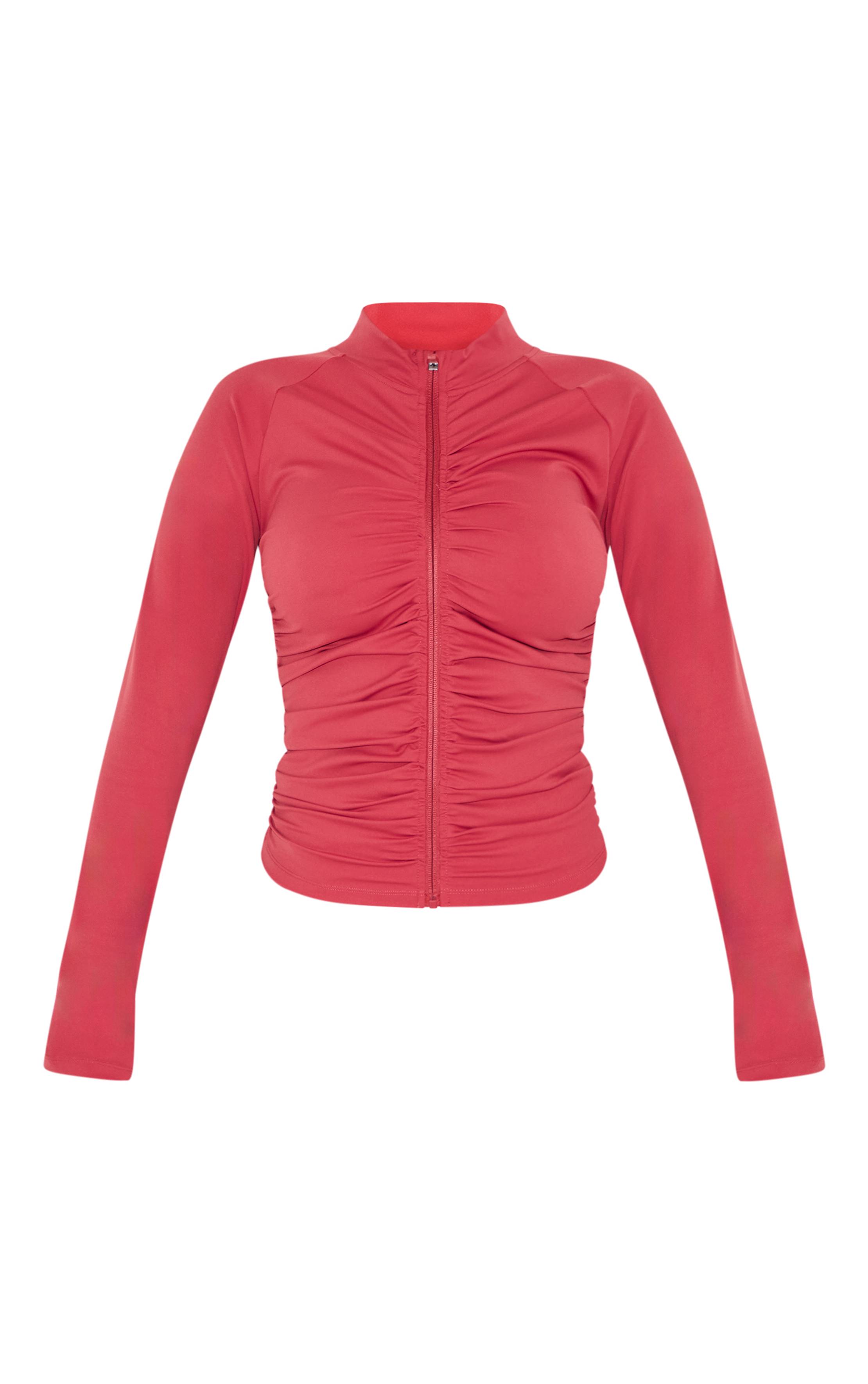 Rose Veste De Sport Zippée Froncée Active Shape