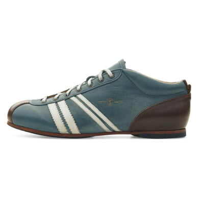 Ledersportschuh, Graublau
