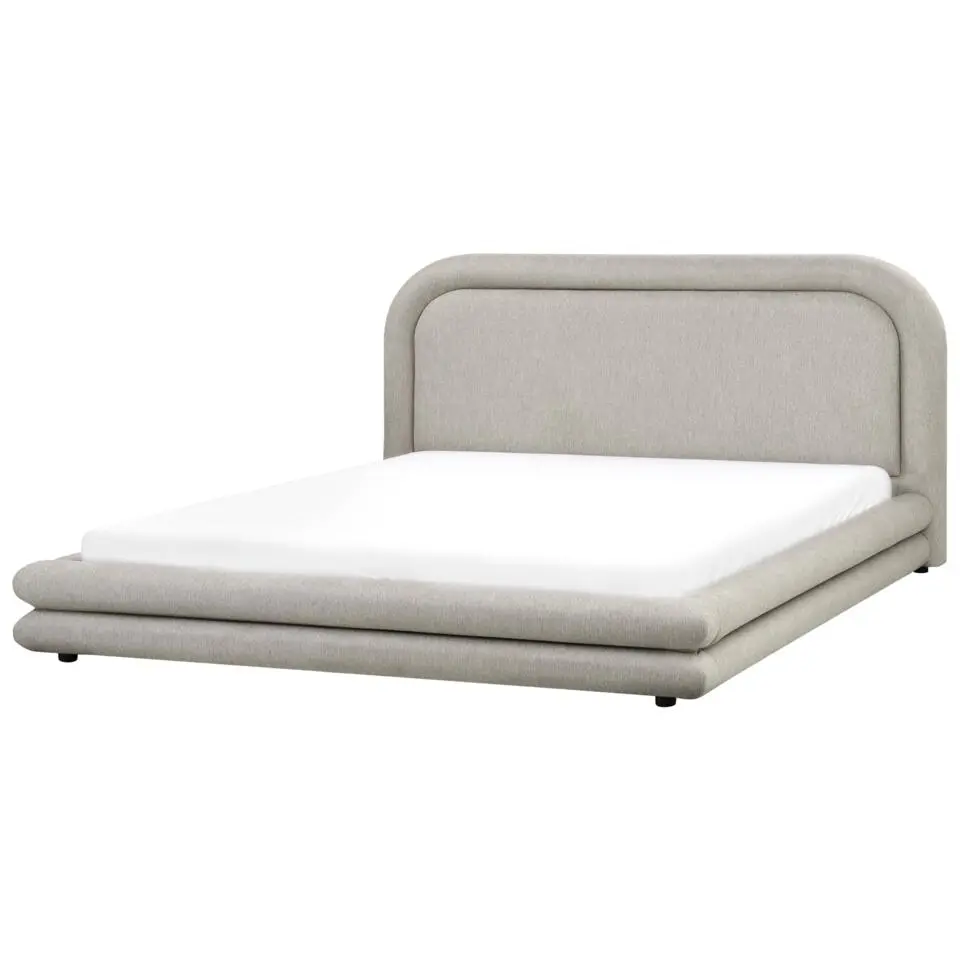 LAVARDENS - Bed - Taupe - 180 x 200 cm - Kunstlinnen