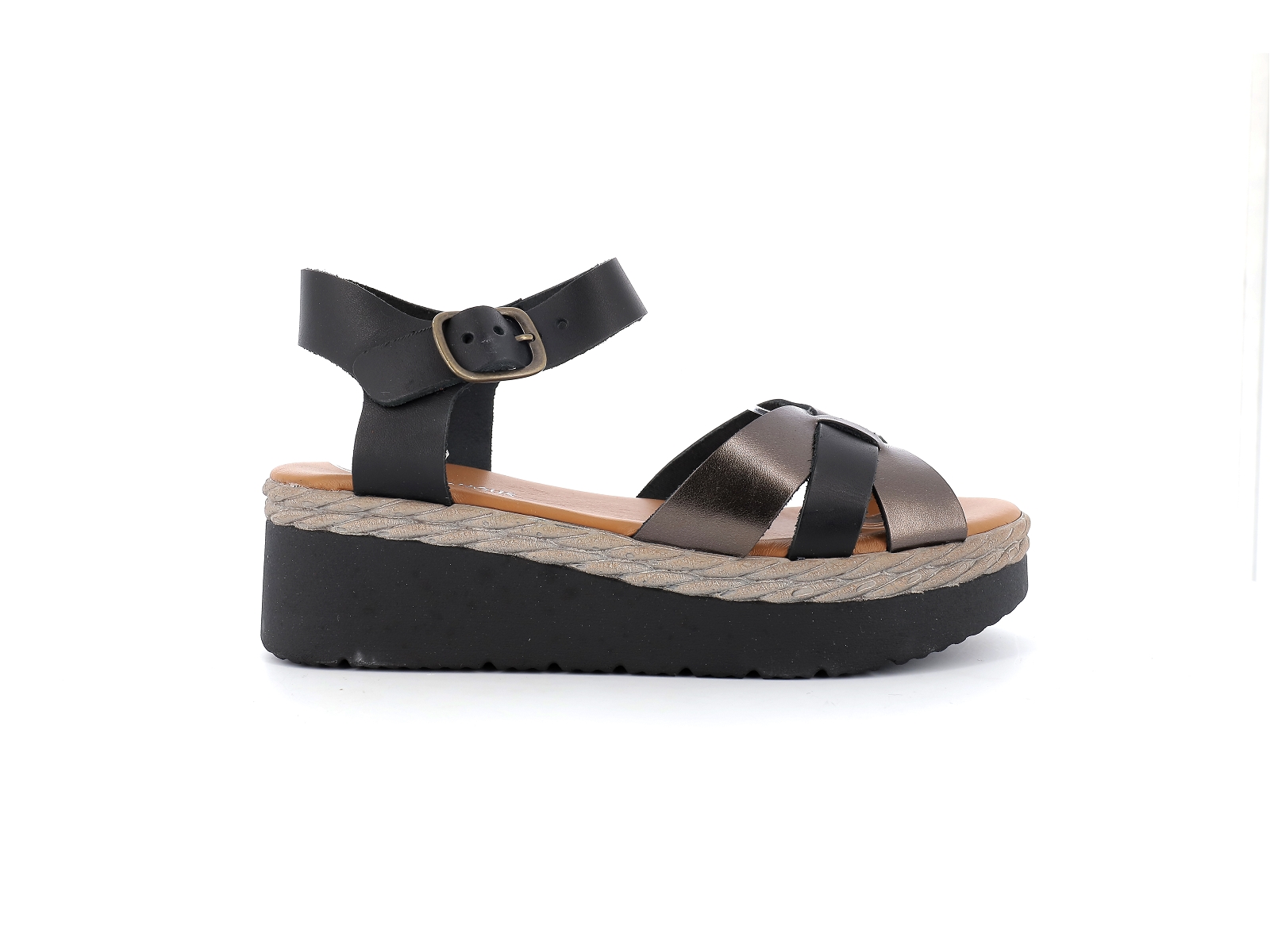 Elue par nous-LIBREVILLE Cuir Noir Bronze