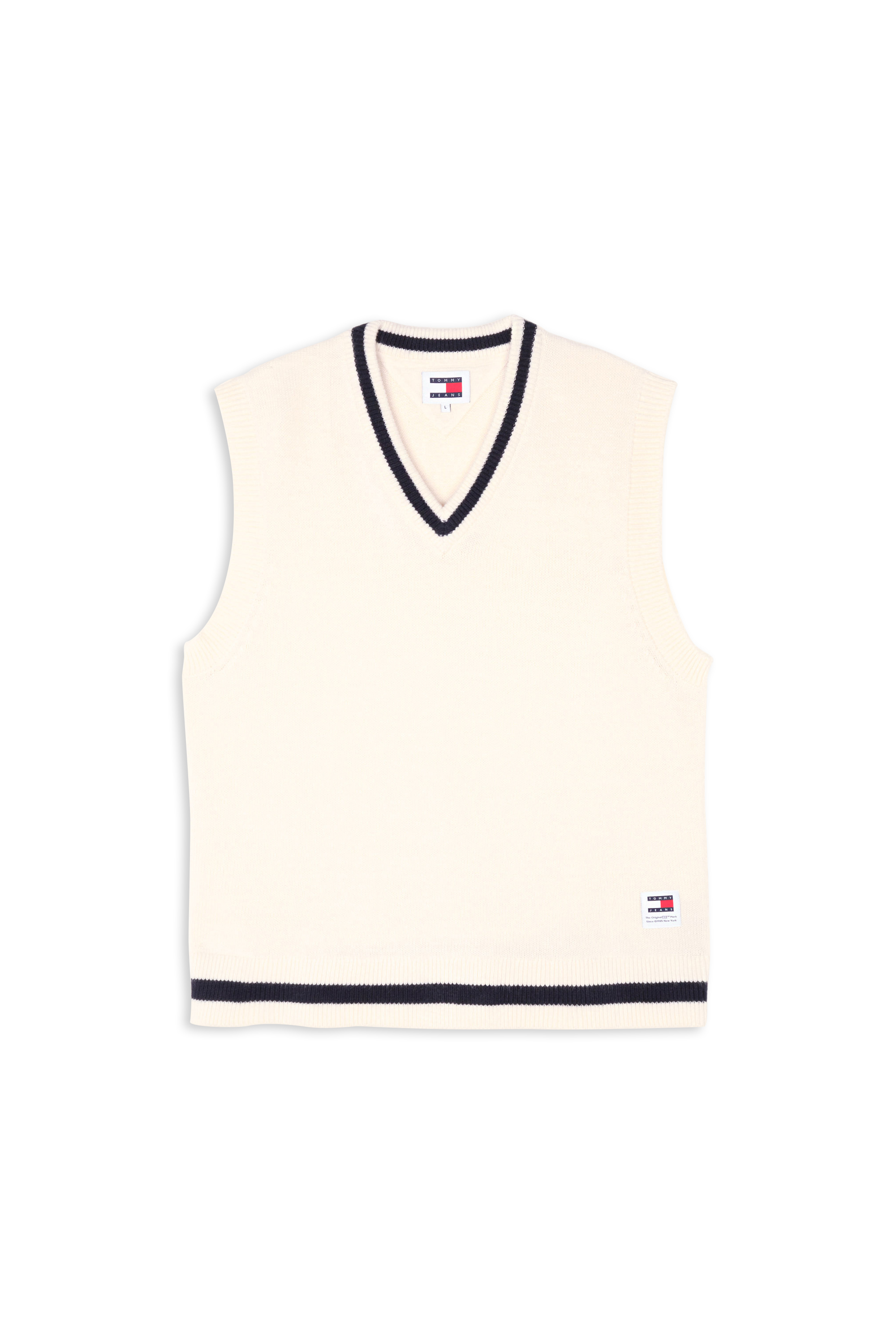 TOMMY JEANS Pull TJM REG CONTRAST  Blanc