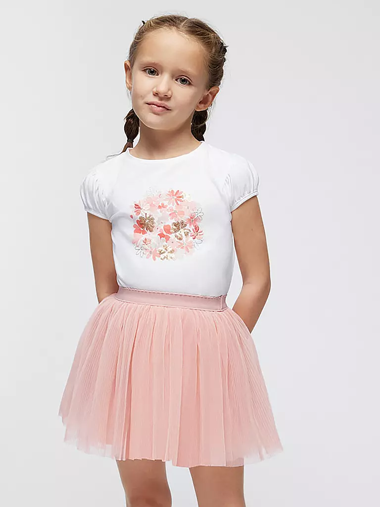 MAYORAL Mädchen Set 2-teilig T-Shirt und Rock rosa