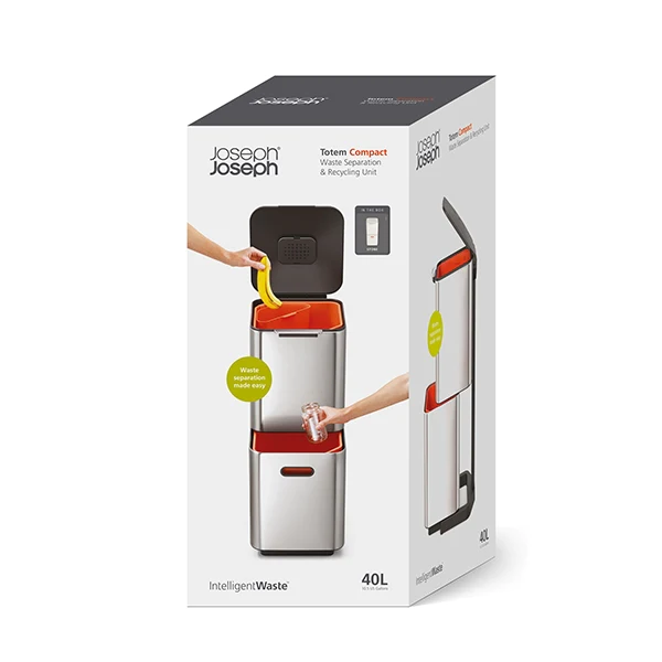 Poubelle Totem Pierre 40 L - 2 compartiments 20 L Joseph Joseph