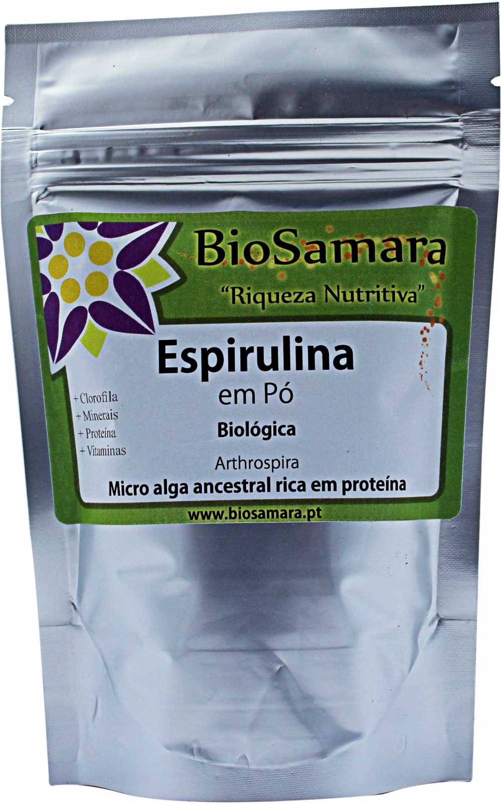 Pó de Spirulina Biosamara 125g