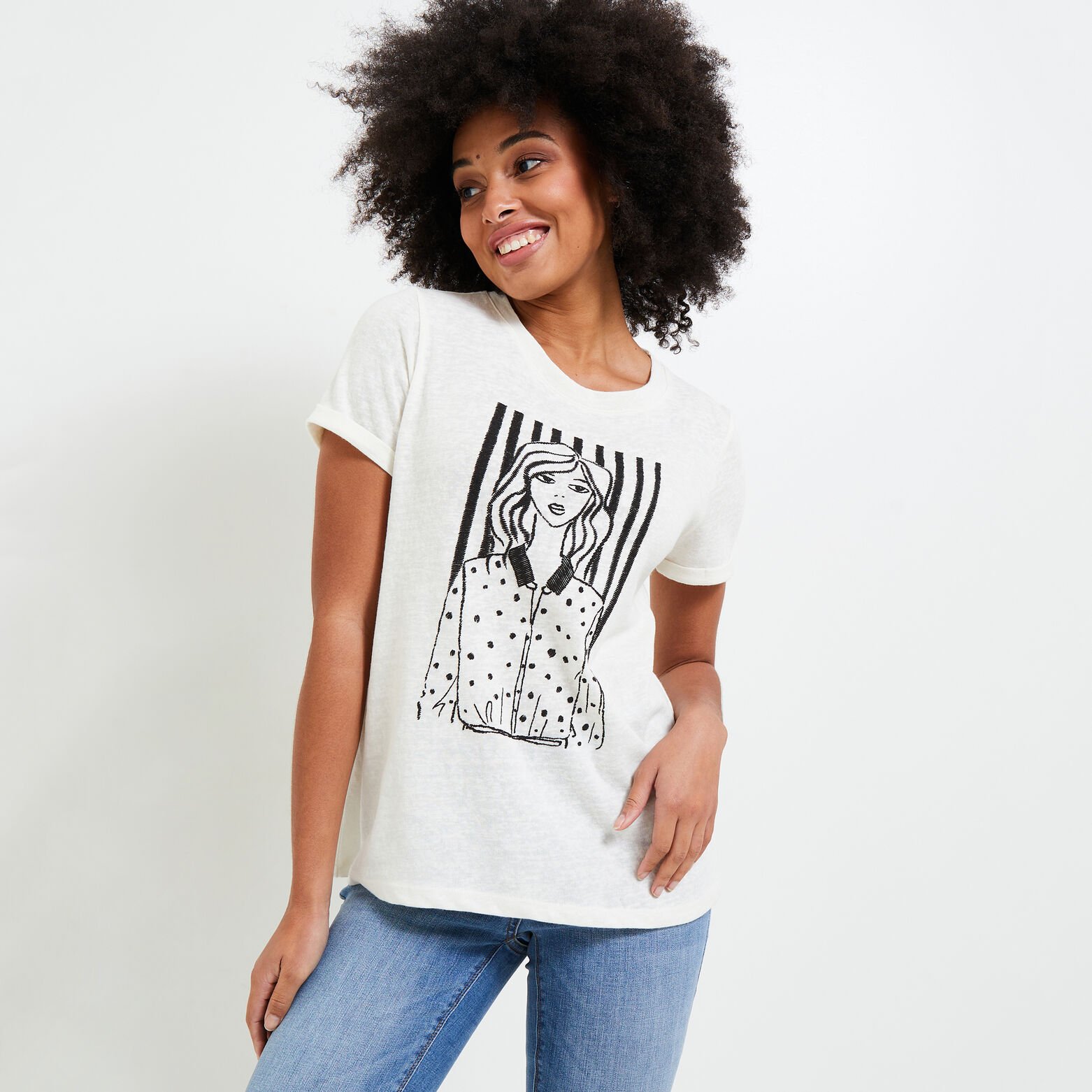 Tshirt print femme
