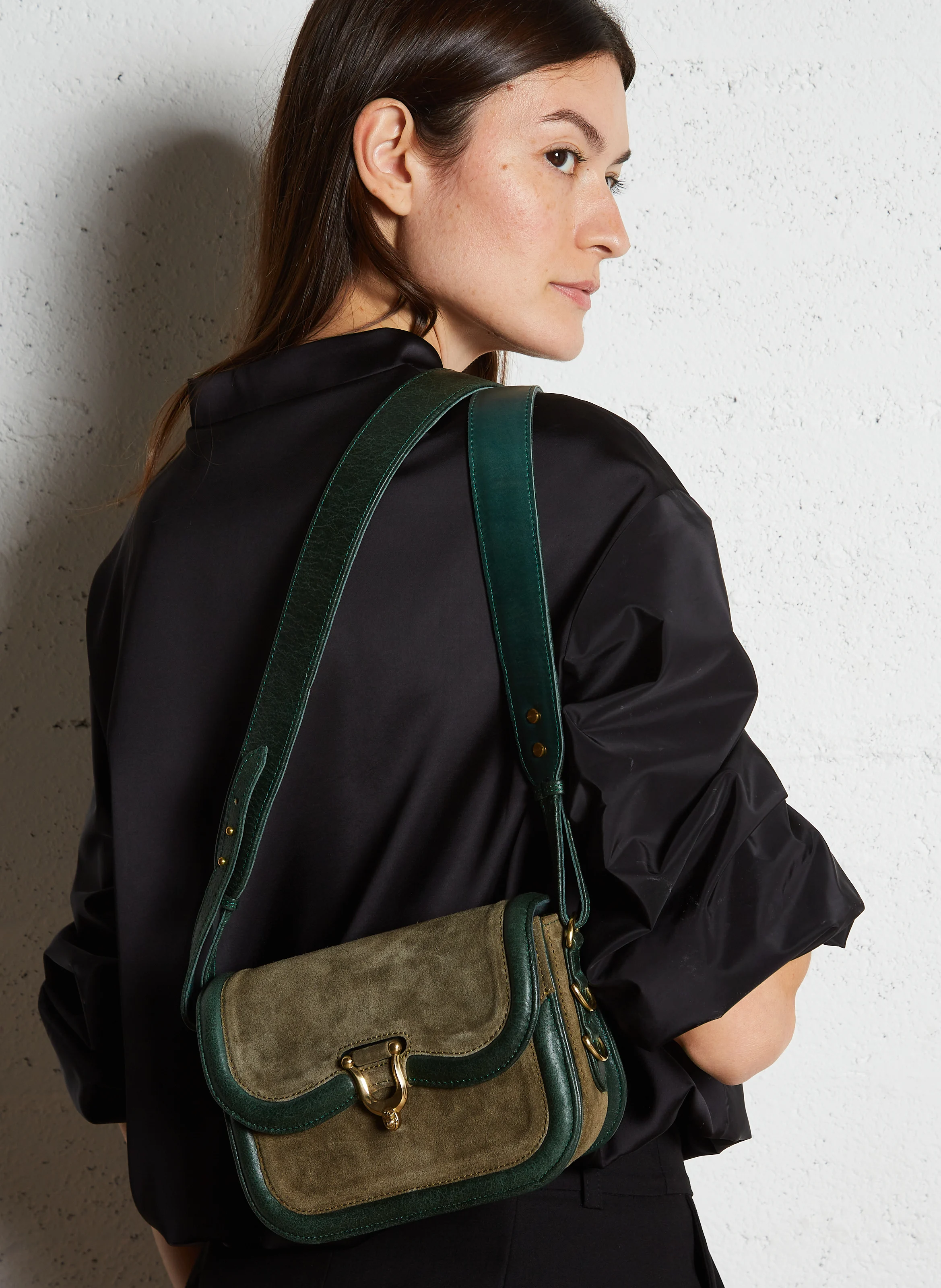 MINI MANON - Sac bandoulière en cuir | Vert
