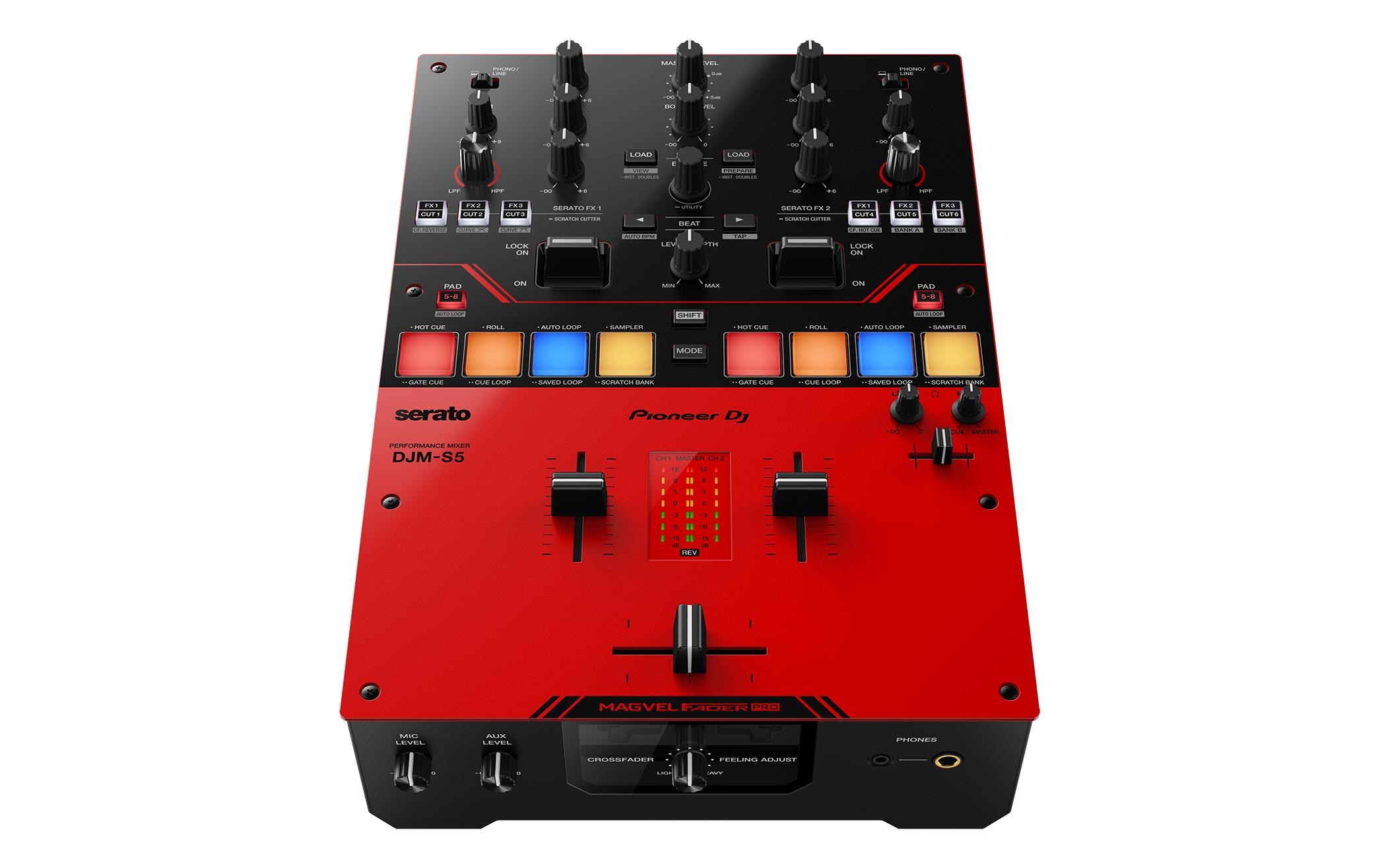 DJ-Mixer DJM-S5<br>2-Kanal DJ-Mixer im Scratch-Style