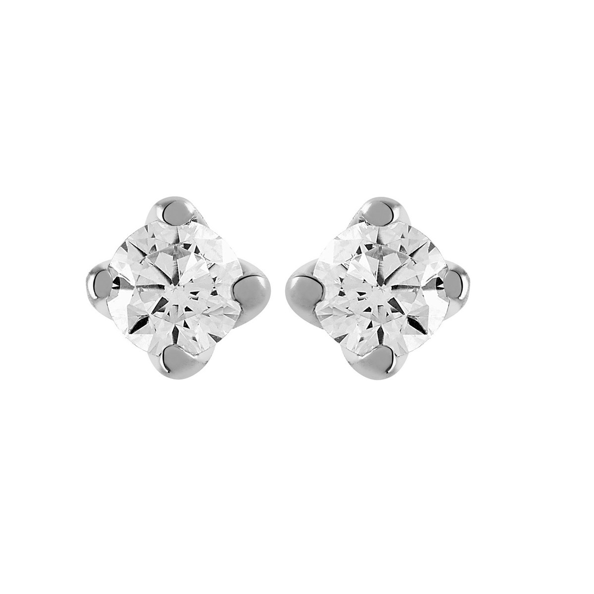 Puces diamants Brillaxis or blanc 18 carats0.50 ct