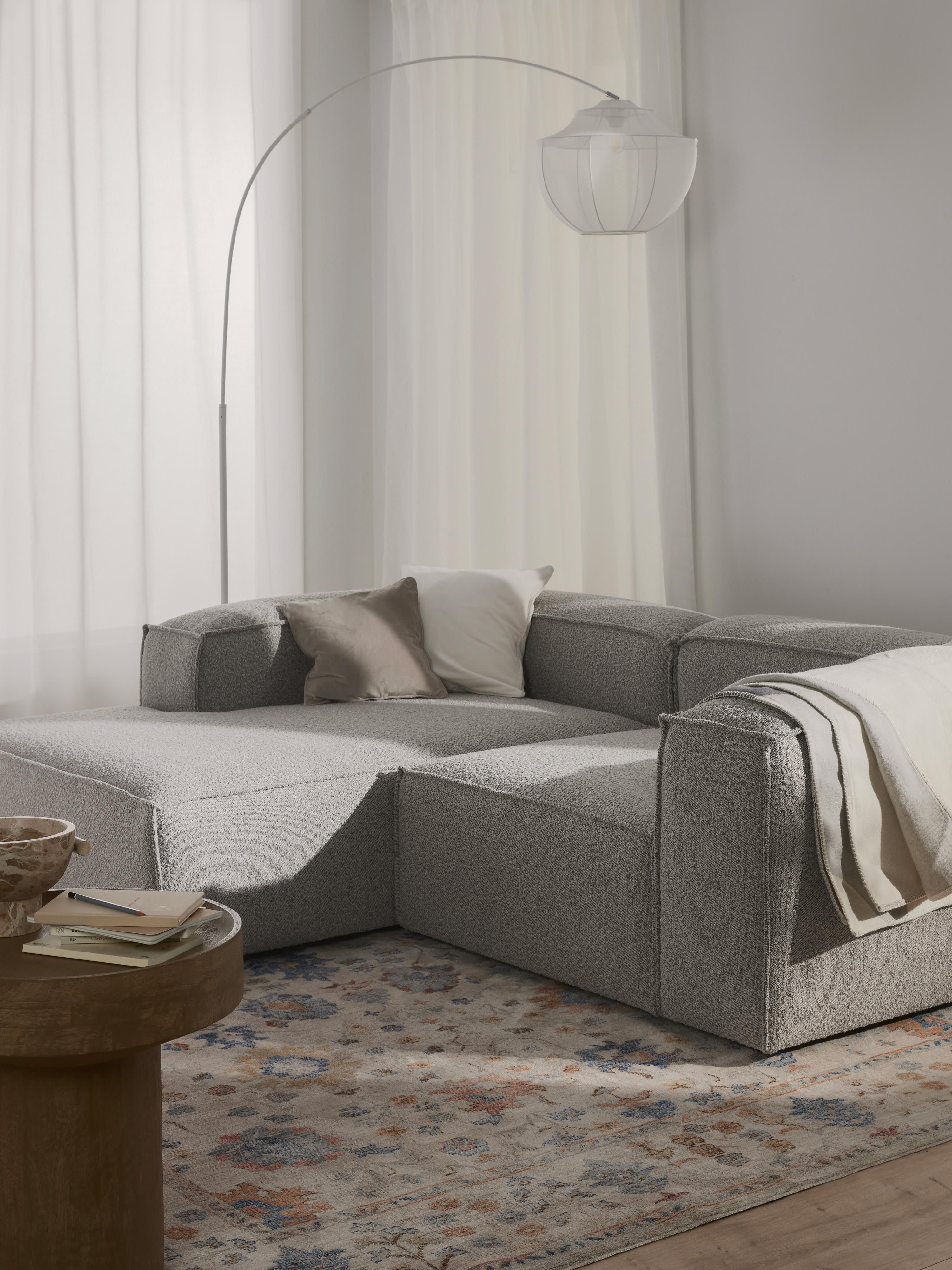Bouclé modulaire hoekbank Lennon (2-zits)