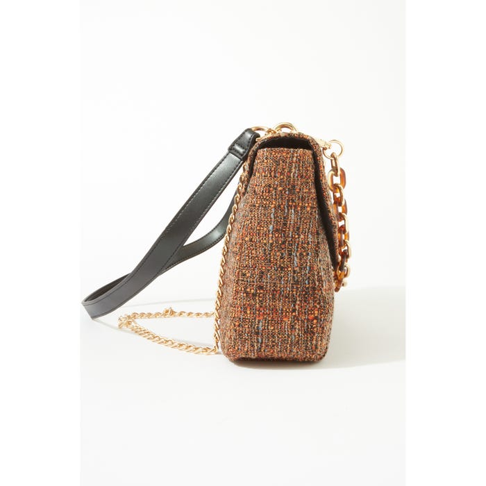 Veritas-Schoudertas vierkant tweed