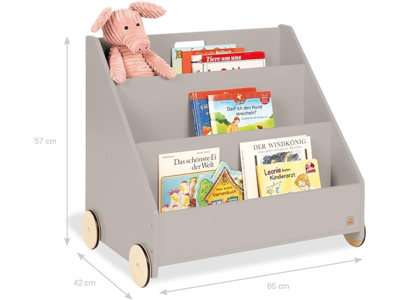 Pinolino Bücherregal Lasse Kinder-Bücherregal mit Rollen