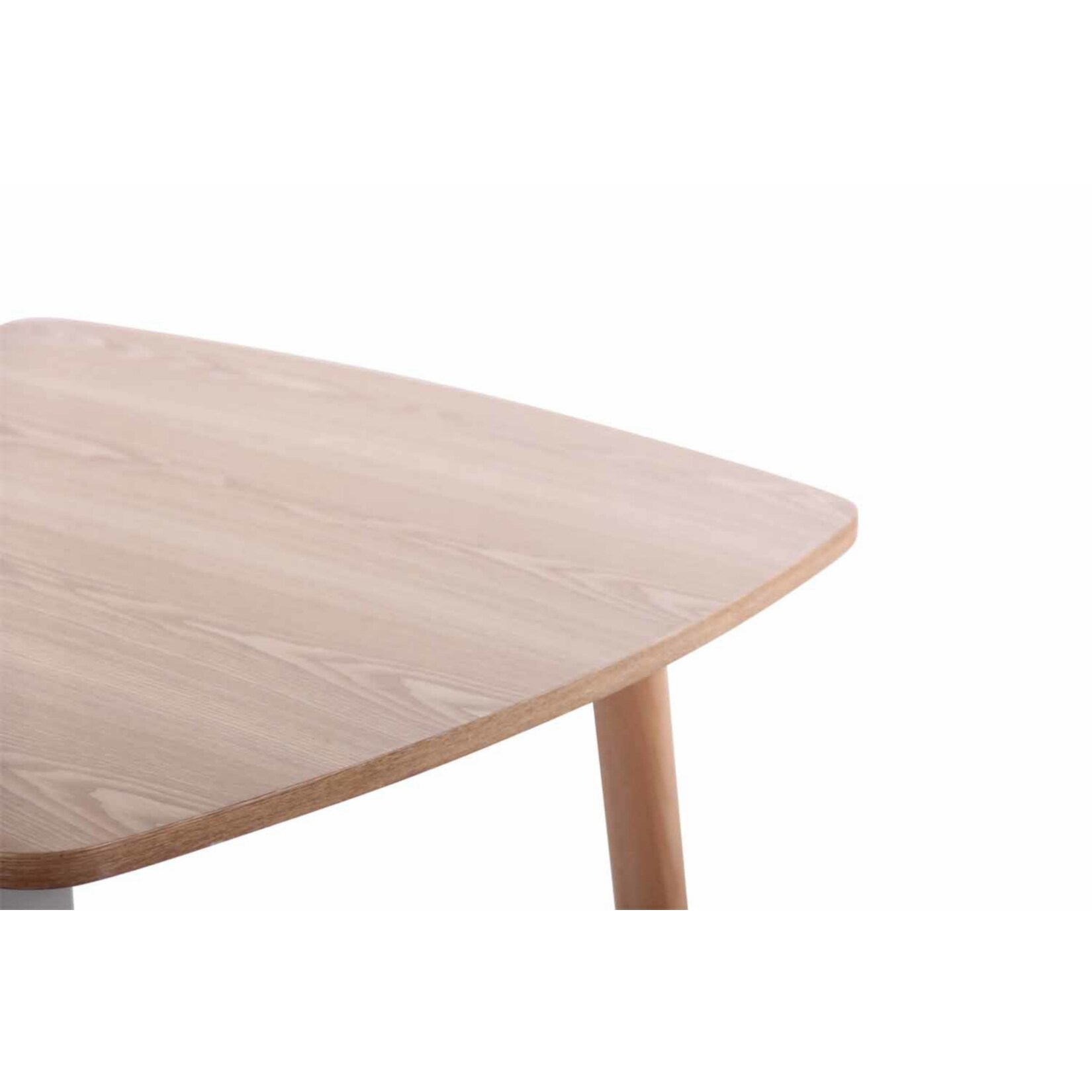 CLP Küchentisch Viborg I Esstisch Im Skandinavischen Design Für Wohnzimmer Mit MDF Tischplatte I Buchenholzgestell, Justierbare Bodenschoner