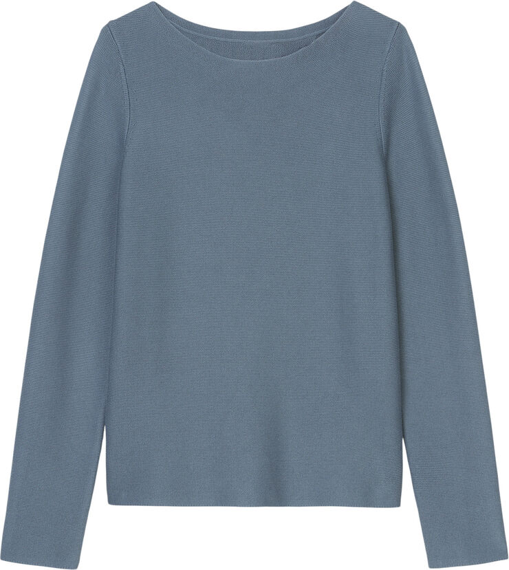 Marc O’Polo Cotton Pullover, longsleeve, roundneck Hazy blue
