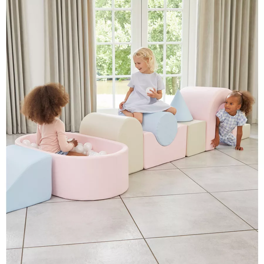 KIDKII Lux Bällebad Kunstleder altrosa