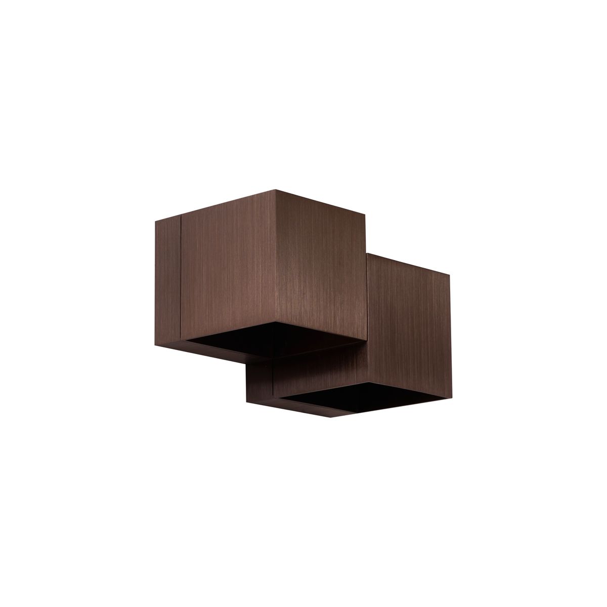 Moderne wandlamp donker brons 2-lichts - Transfer Double