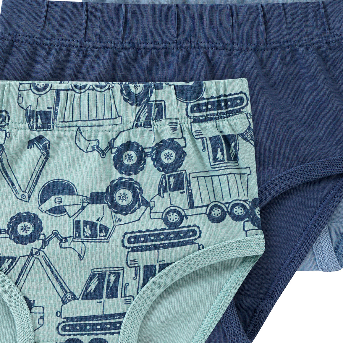 Topomini 3 Baby Slips in verschiedenen Dessins salbei / dunkelblau / hellblau