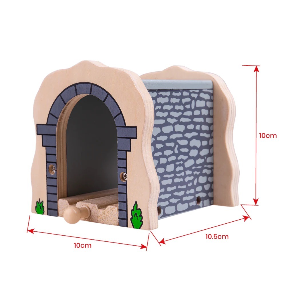 Tunnel de pierres grises en bois