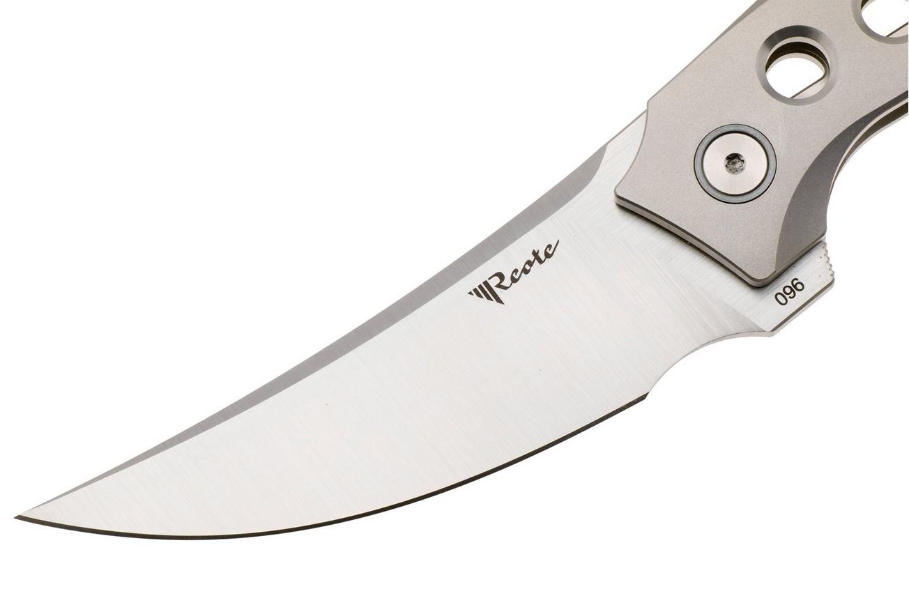 Reate Velocity Satin Elmax, Bead Blasted Titanium, zakmes, Tashi Bharucha design