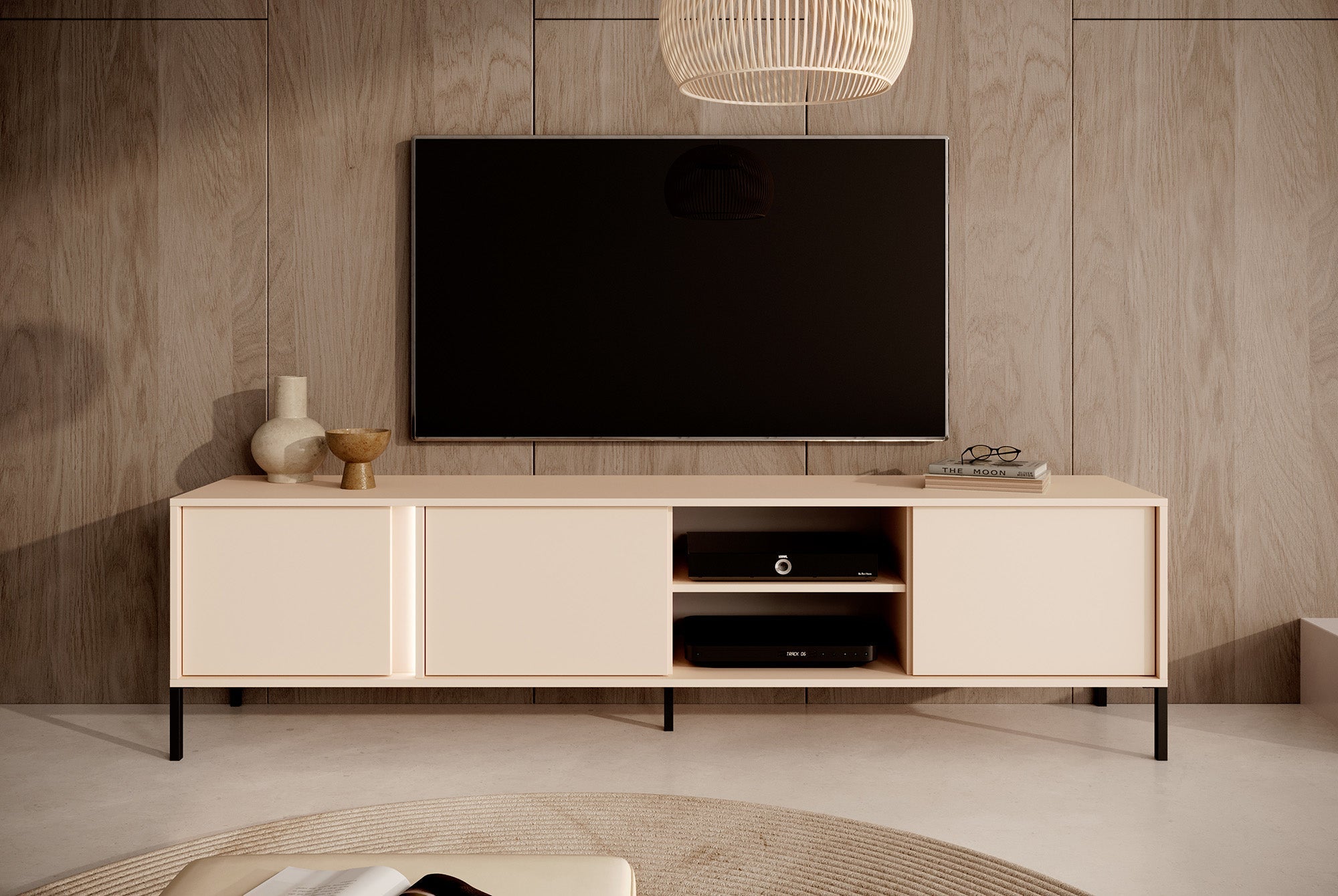 Meubella - TV-Meubel Desert - Beige - 203 cm