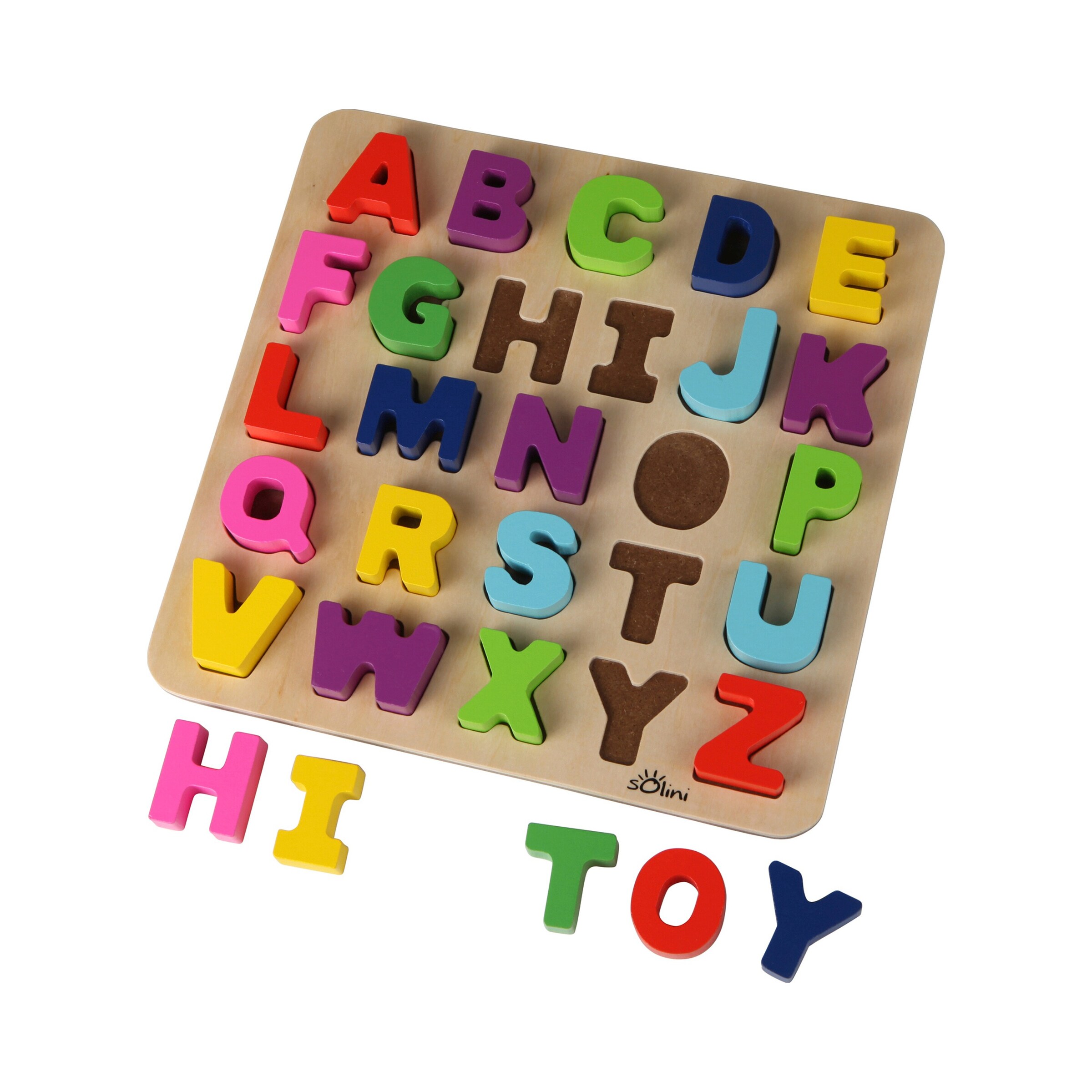 solini 27-tlg. Holzpuzzle ABC Buchstaben