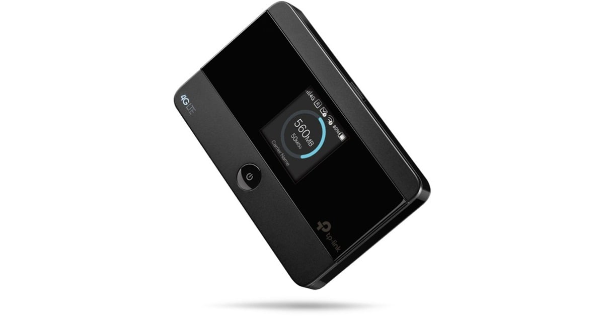 TP-Link4G Mi-Fi Hotspot met display M7350 wlan lte router  (Zwart, SIM | Mifi | met accu)