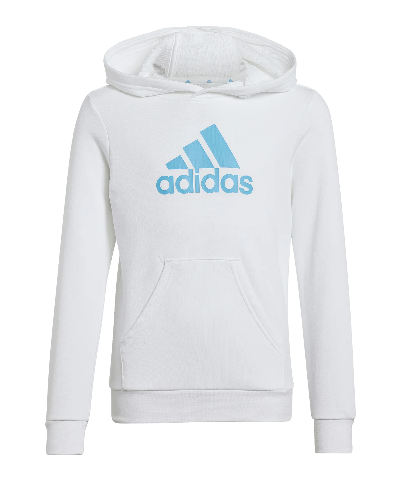 adidas Essentials Big Logo Hoody Kids Weiss Blau