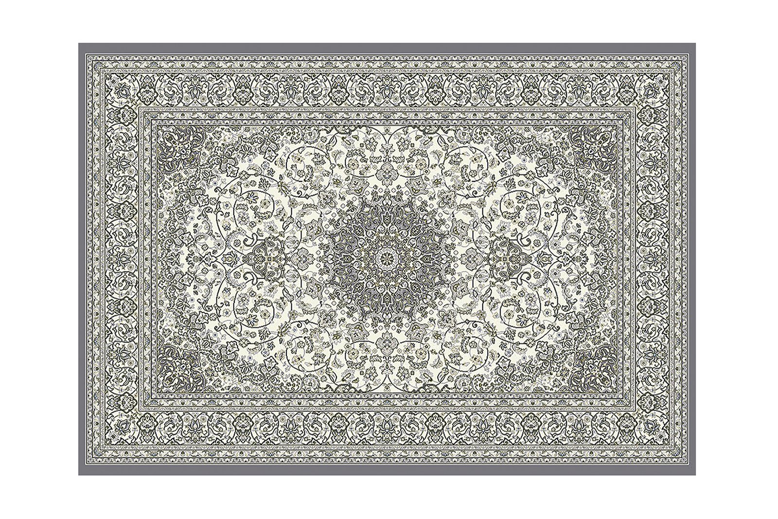 Arak gulvteppe 160x230 Grå og kremfarget mønster. 160x230 cm