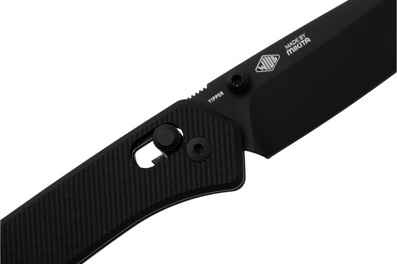 MKM Yipper YP-GBKB Black MagnaCut, Black G10 zakmes, Ben Petersen design