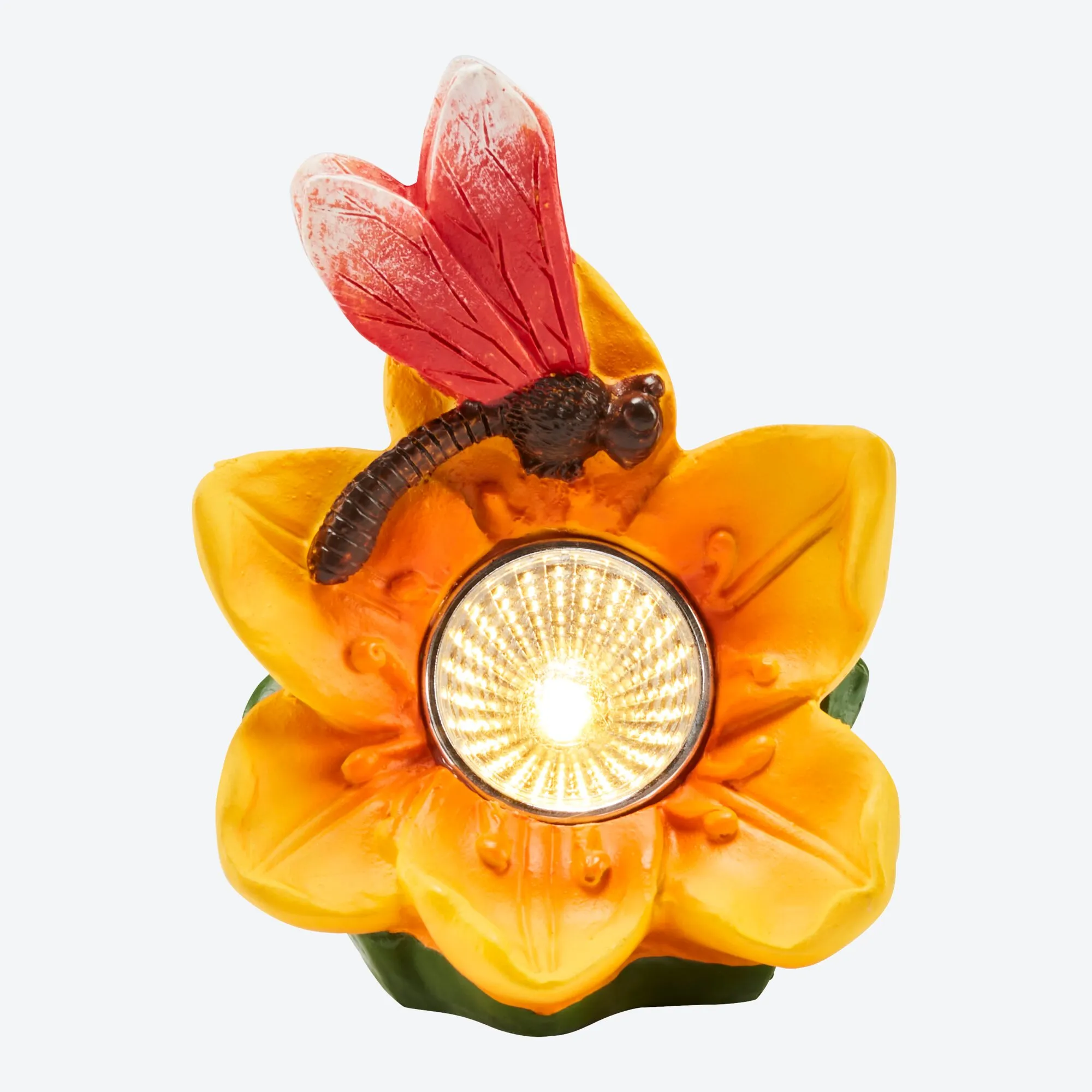 Solar-Leuchte mit Blume, ca. 9x11x7cm